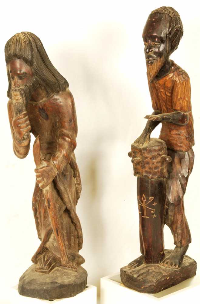 carved wooden african figures