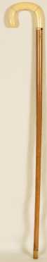 Cane: Carved Ivory Handle in 3 sections
