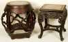 Two Marble Top Chinese Stands