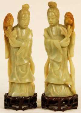 Two Jadeite Statues