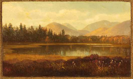 Benjamin Champney oil on panel of a White Mountain landscape