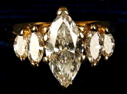 Marquise Diamond Wedding Set