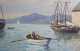William Frederick Paskell, painting of a Maine, Harbor Scene.