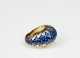 Yellow Gold and Blue Enamel Dome Ring