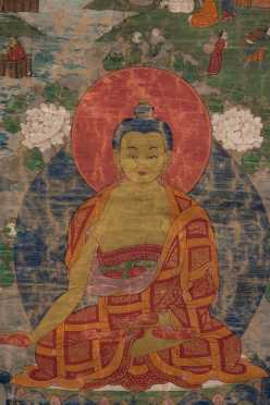 A Fine 18th Century Avadana Thangka (Thanka), Tibet.