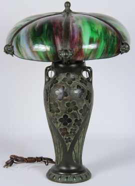 Unsigned Patinated Cast Bronze Lamp Base