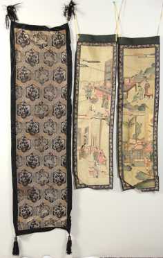 Three Chinese Silk Panels