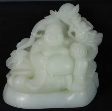 Chinese Carved Stone Laughing Buddha