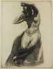 John Stockton deMartelly, charcoal on paper drawing of a nude