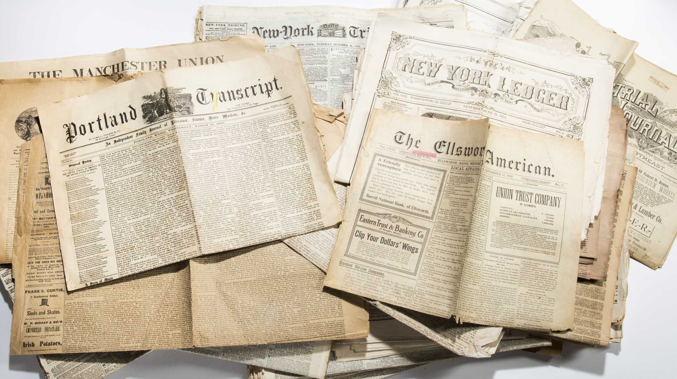 Lot Of 19th Century Newspapers