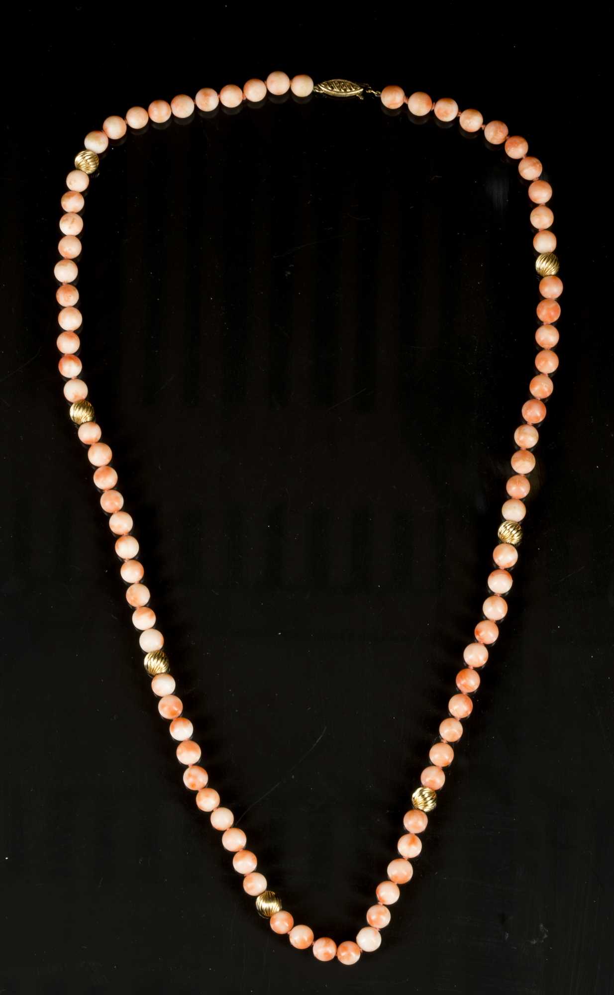 yellow coral necklace