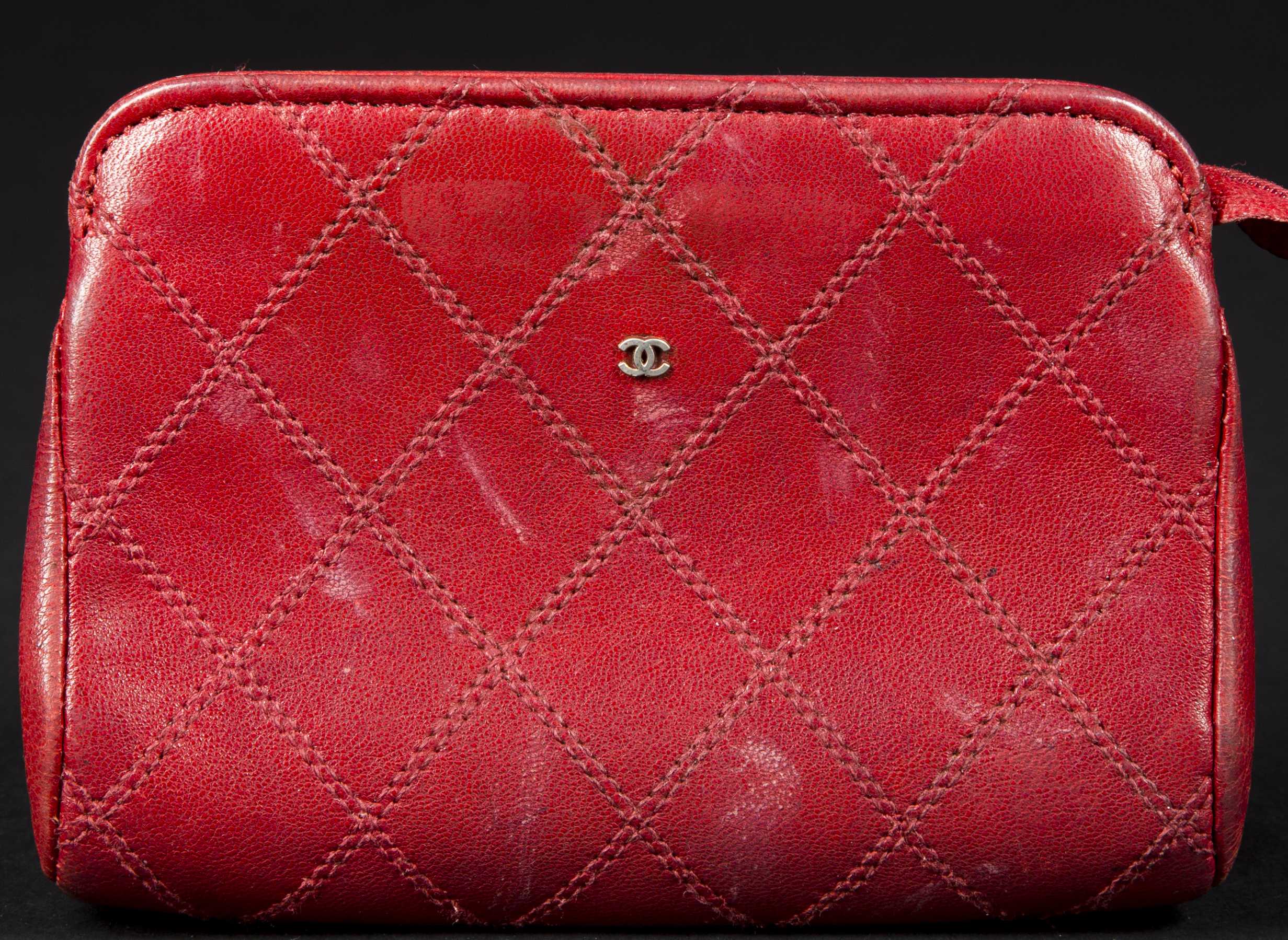 red chanel clutch bag