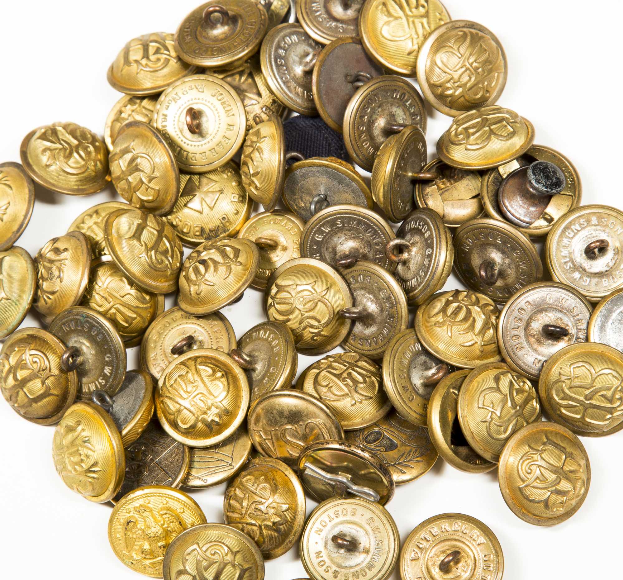 Brass Capped Uniform Buttons