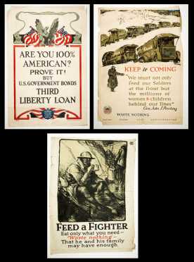 Three WWI US Propaganda Posters