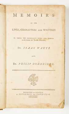 Isaac Watts, Two 18th Century Titles: Memoirs, Miscellaneous Thoughts