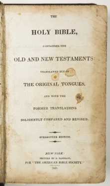 Two 19th Century Bibles, ABS, 1847, 1859