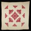 Red on White Snowflake Quilt
