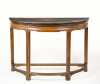 Chinese Hardwood Demilune Console Table