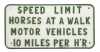 Cast Iron "Speed Limit- Horses at Walk" Sign