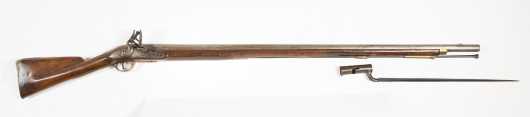 British Short Land “Brown Bess” Flintlock Infantry Musket With Correct Triangular Bayonet