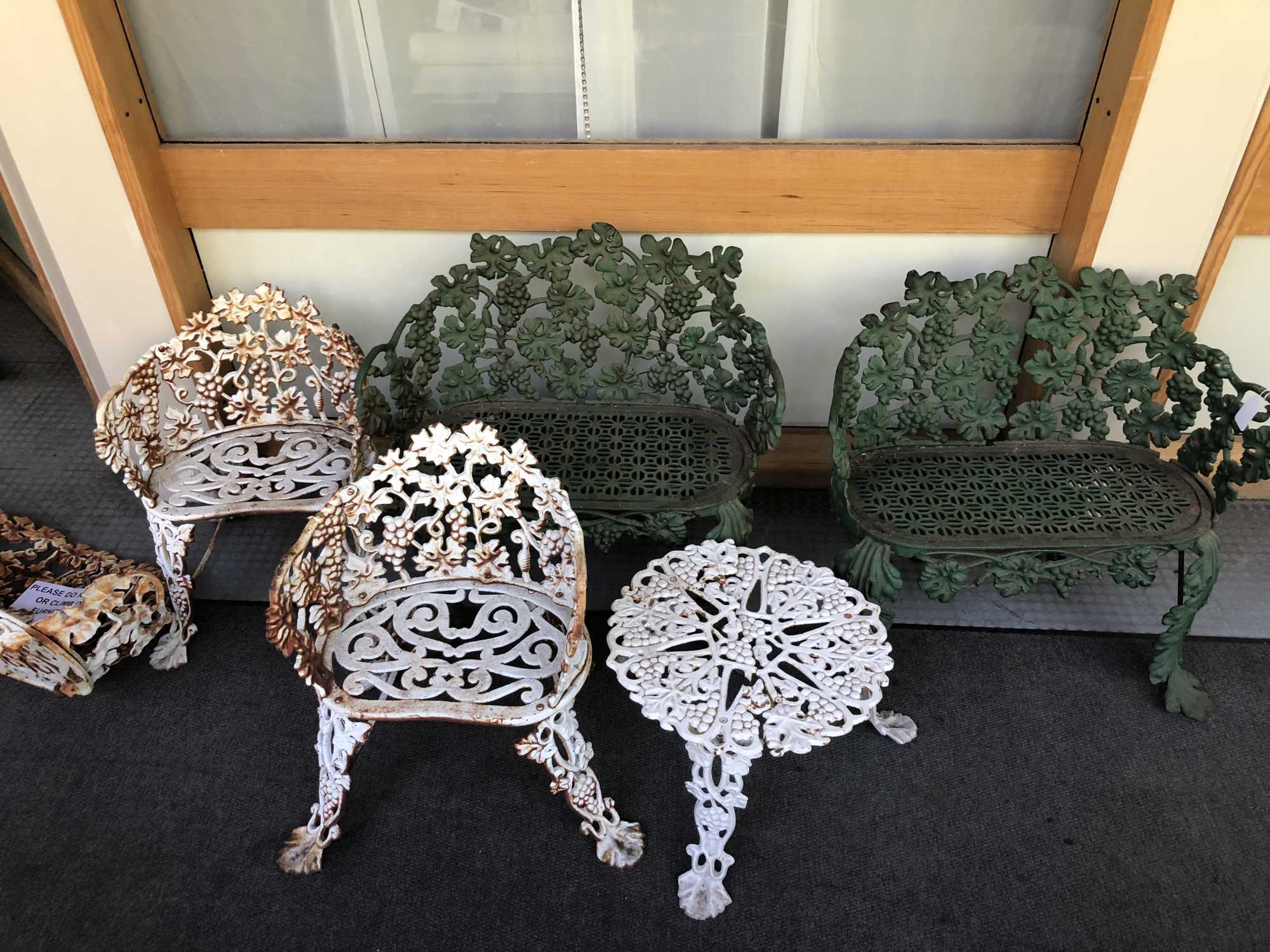 Lot of Cast Iron Garden Furniture (as-is)
