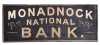 "Monadnock National Bank" Trade Sign