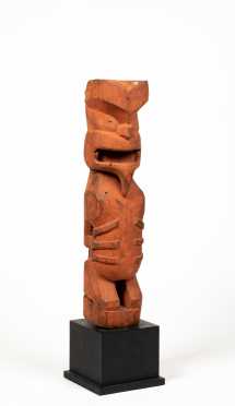 Rare Maori "Tekoteko" Gable Ornament- Painted