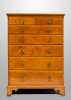 Rhode Island Tiger Maple Seven Drawer Tall Chest