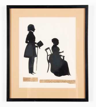 Double Silhouette of George W and Mrs. George Morell