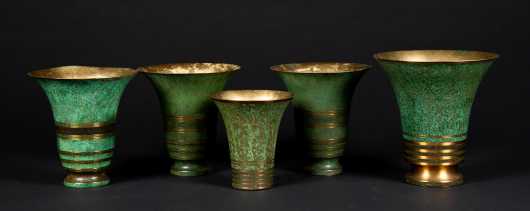 Five Carl Sorensen Vases