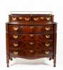 Mahogany Empire Deck Top Chest of Drawers with Brass Gallery,