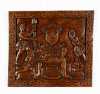 South Seas Asian Relief Carved Wooden Panel