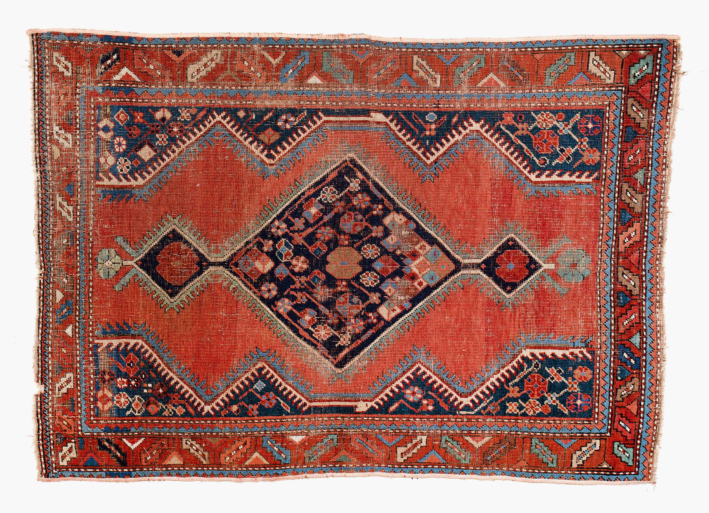 Antique Caucasian Oriental Scatter Rug