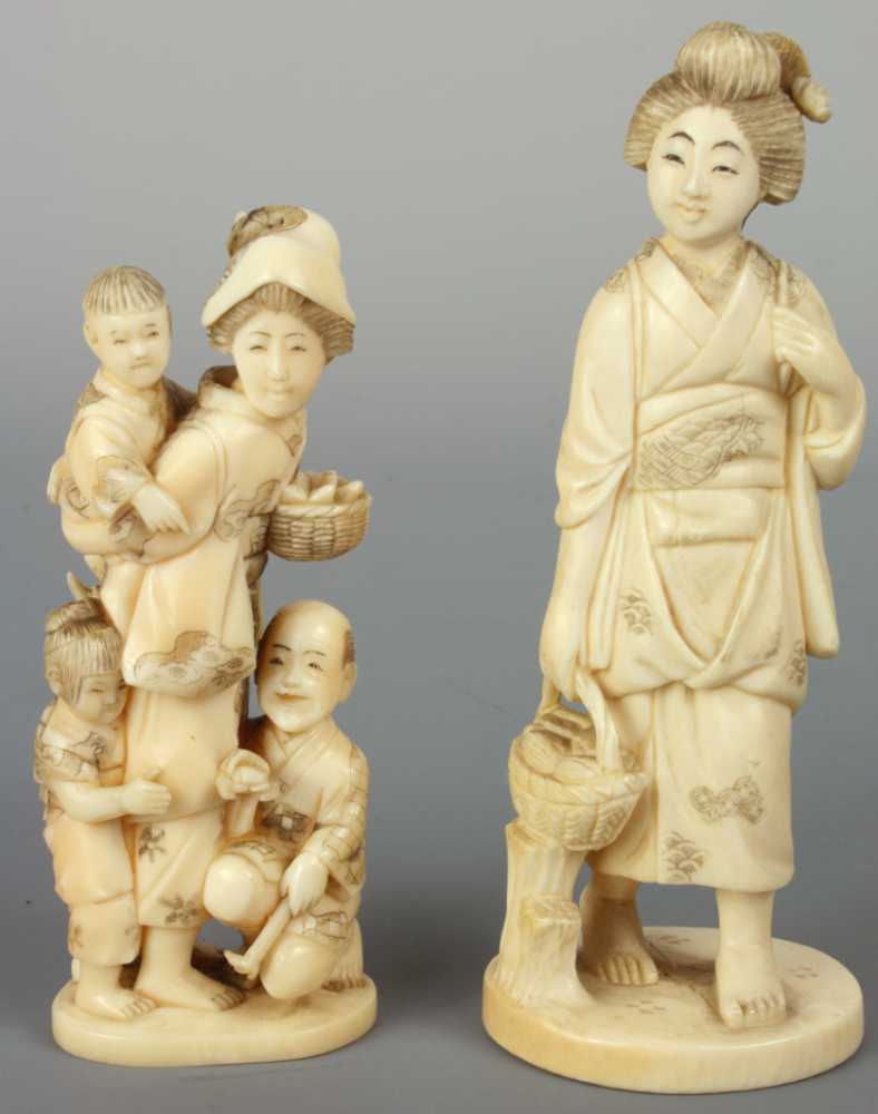 small japanese ivory figurines