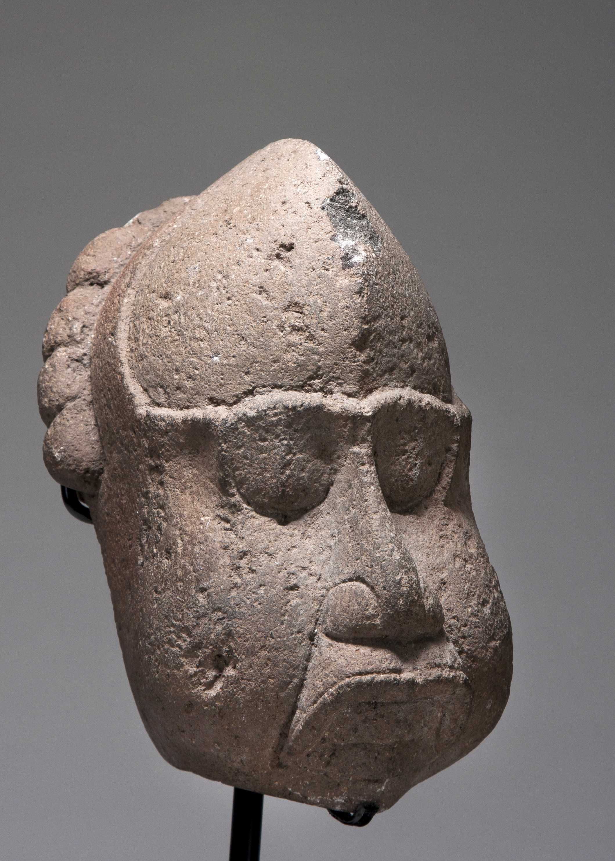 A Mayan stone head